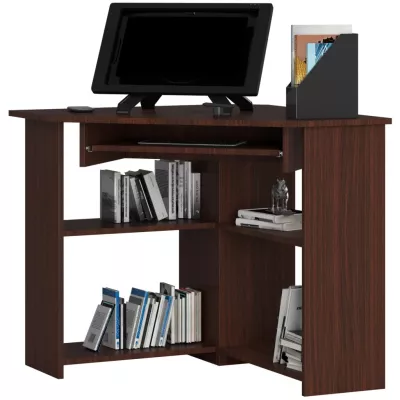 Eck-PC-Schreibtisch DRIONAS - Wenge