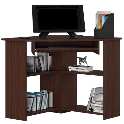Eck-PC-Schreibtisch DRIONAS - Wenge