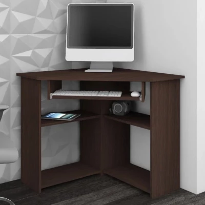 Eck-PC-Schreibtisch DRIONAS - Wenge