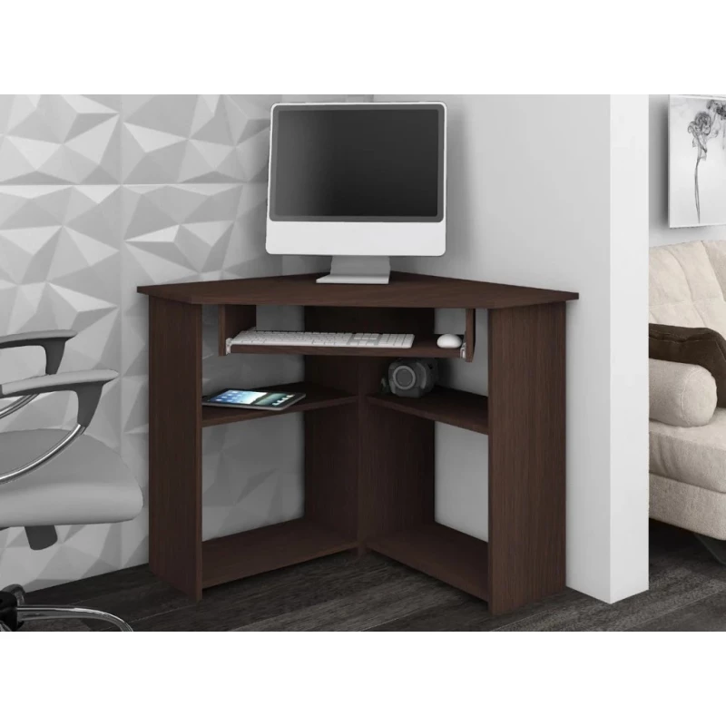Eck-PC-Schreibtisch DRIONAS - Wenge