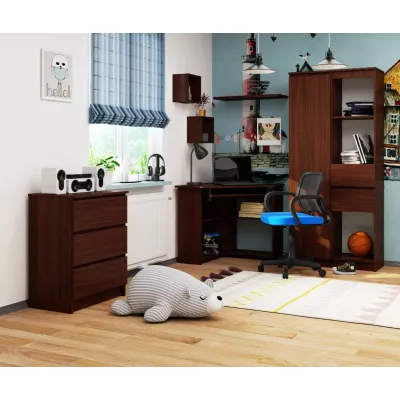 Eck-PC-Schreibtisch DRIONAS - Wenge