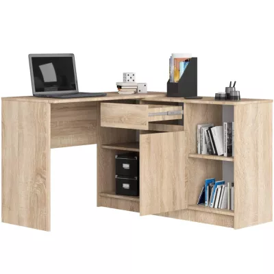 Eckschreibtisch mit Kommode RALIO – Sonoma Eiche