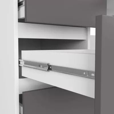 Schreibtisch mit Schubladen IVOAN - weiß/grau