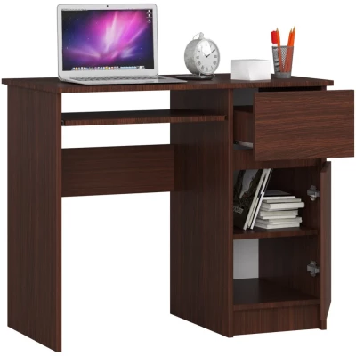 PC-Schreibtisch KALRION – Wenge, rechte Ausführung