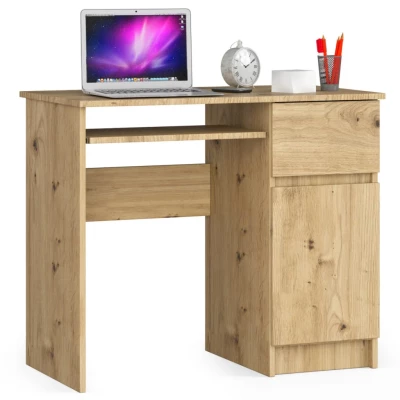 PC-Schreibtisch KALRION – Artisan Eiche, rechte Ausführung