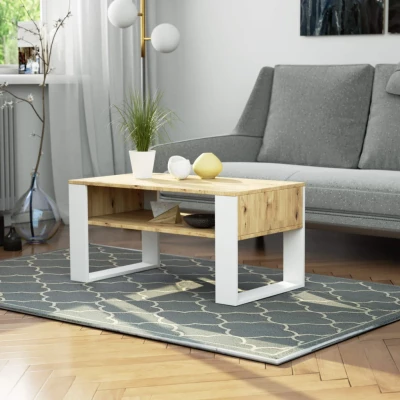 TYVREN Couchtisch – Artisan Eiche / weiß