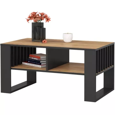 Couchtisch NIVOS – Craft Eiche / Schwarz