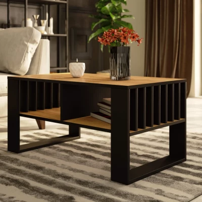 Couchtisch NIVOS – Craft Eiche / Schwarz