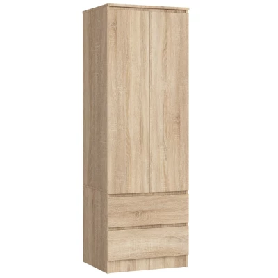 Kleiderschrank mit Schubladen 60 cm WREN - Sonoma Eiche