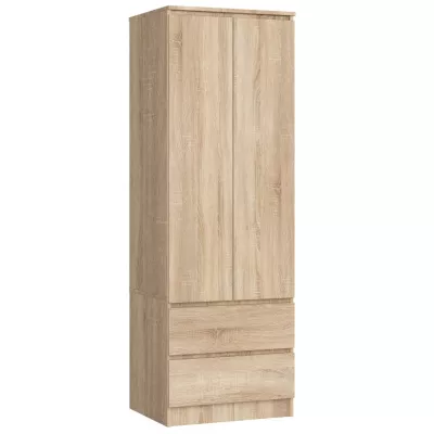 Kleiderschrank mit Schubladen 60 cm WREN - Sonoma Eiche