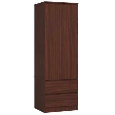 Kleiderschrank mit Schubladen 60 cm WREN - Wenge