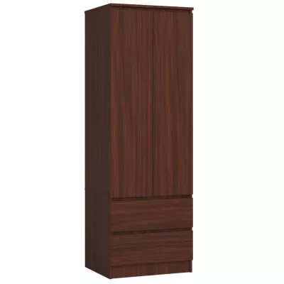Kleiderschrank mit Schubladen 60 cm WREN - Wenge