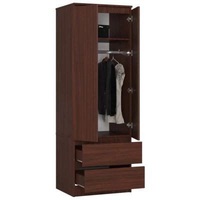 Kleiderschrank mit Schubladen 60 cm WREN - Wenge