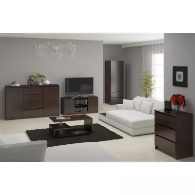 Kleiderschrank mit Schubladen 60 cm WREN - Wenge
