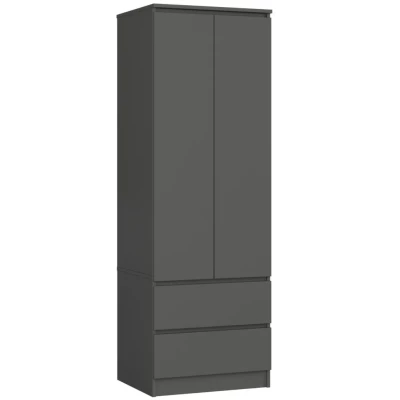 Kleiderschrank mit Schubladen 60 cm WREN - grau
