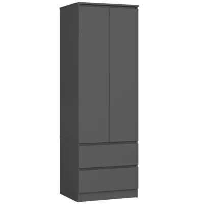 Kleiderschrank mit Schubladen 60 cm WREN - grau