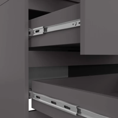 Kleiderschrank mit Schubladen 60 cm WREN - grau