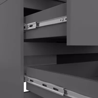 Kleiderschrank mit Schubladen 60 cm WREN - grau