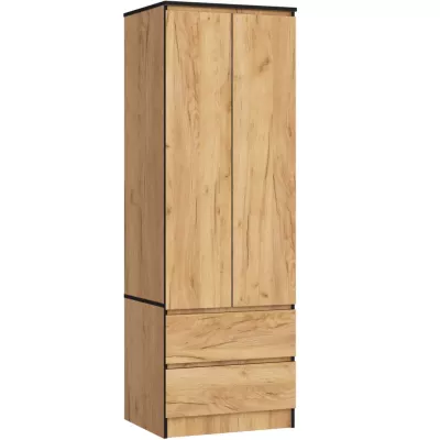 Kleiderschrank mit Schubladen 60 cm WREN - Craft Eiche
