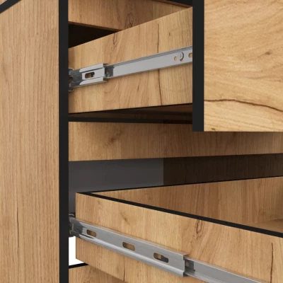 Kleiderschrank mit Schubladen 60 cm WREN - Craft Eiche