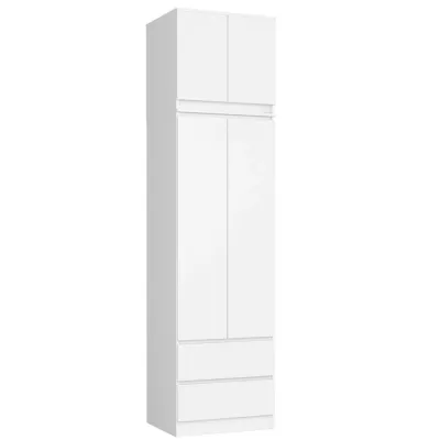 Kleiderschrank mit 60 cm Auszug WREN - weiß