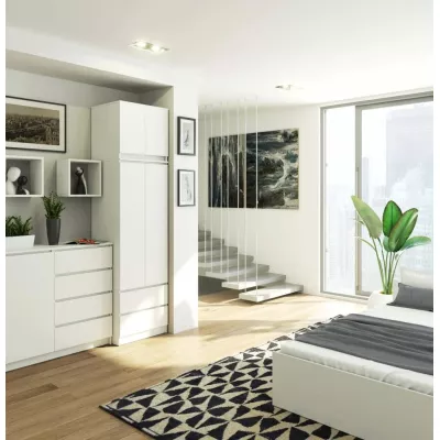 Kleiderschrank mit 60 cm Auszug WREN - weiß
