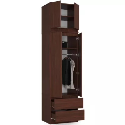 Kleiderschrank mit 60 cm Auszug WREN - Wenge