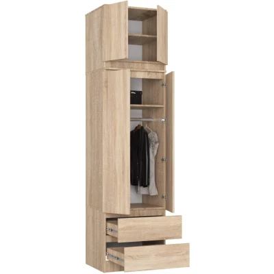 Kleiderschrank mit 60 cm Auszug WREN – Sonoma Eiche