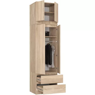 Kleiderschrank mit 60 cm Auszug WREN – Sonoma Eiche