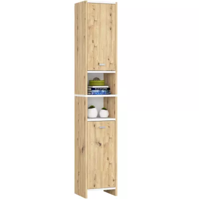 Badezimmerschrank SERAEL – Artisan Eiche / Weiß