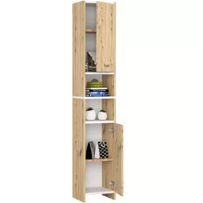 Badezimmerschrank SERAEL – Artisan Eiche / Weiß
