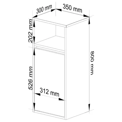 Wand-Badezimmerschrank MARLION – Artisan Eiche / Grau