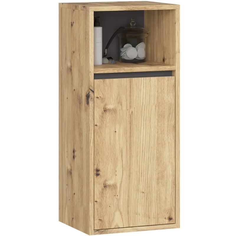 Wand-Badezimmerschrank MARLION – Artisan Eiche / Grau