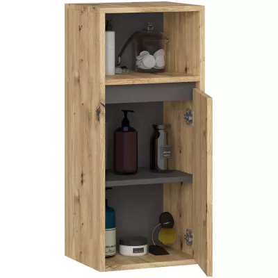 Wand-Badezimmerschrank MARLION – Artisan Eiche / Grau
