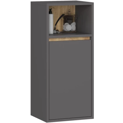 Wand-Badezimmerschrank MARLION – Grau / Artisan Eiche