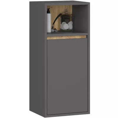 Wand-Badezimmerschrank MARLION – Grau / Artisan Eiche