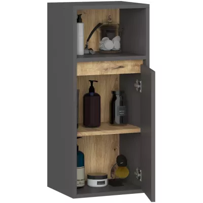 Wand-Badezimmerschrank MARLION – Grau / Artisan Eiche