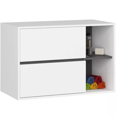 Badezimmerschrank unter dem Waschbecken MARLION - weiß/grau