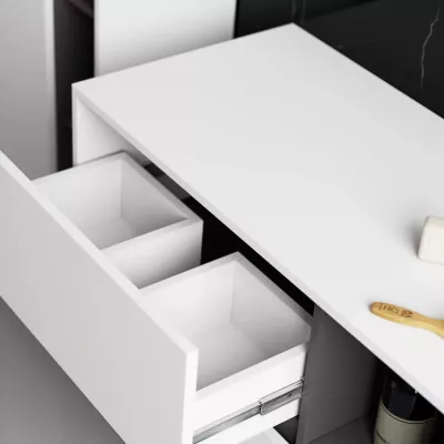 Badezimmerschrank unter dem Waschbecken MARLION - weiß/grau