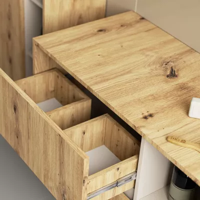 Badezimmerschrank unter dem Waschbecken MARLION - Artisan Eiche / Kaschmir