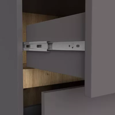 Badezimmerschrank unter dem Waschbecken MARLION - Grau / Artisan Eiche