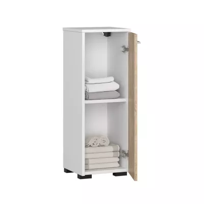MERALYA Unterschrank für Badezimmer – Weiß / Sonoma Eiche
