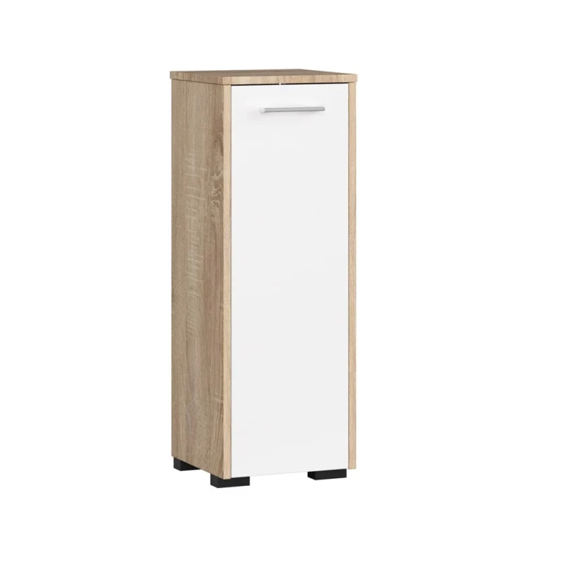 MERALYA Unterschrank für Badezimmer - Sonoma Eiche / Weiß