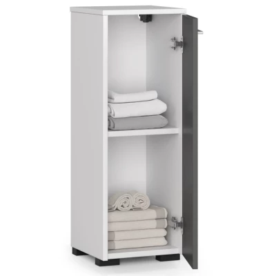 MERALYA Unterschrank für Badezimmer - weiß/grau
