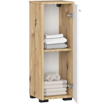 MERALYA Unterschrank für Badezimmer – Artisan Eiche / Weiß
