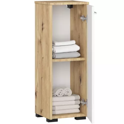MERALYA Unterschrank für Badezimmer – Artisan Eiche / Weiß