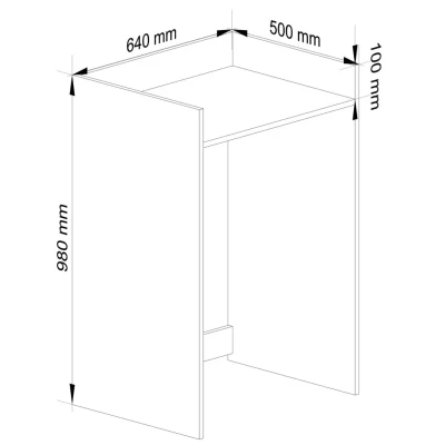 MERALYA Unterschrank über der Waschmaschine – Sonoma-Eiche