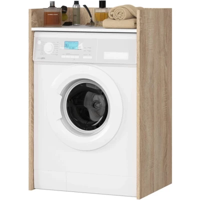 MERALYA Unterschrank über der Waschmaschine – Sonoma-Eiche / Weiß