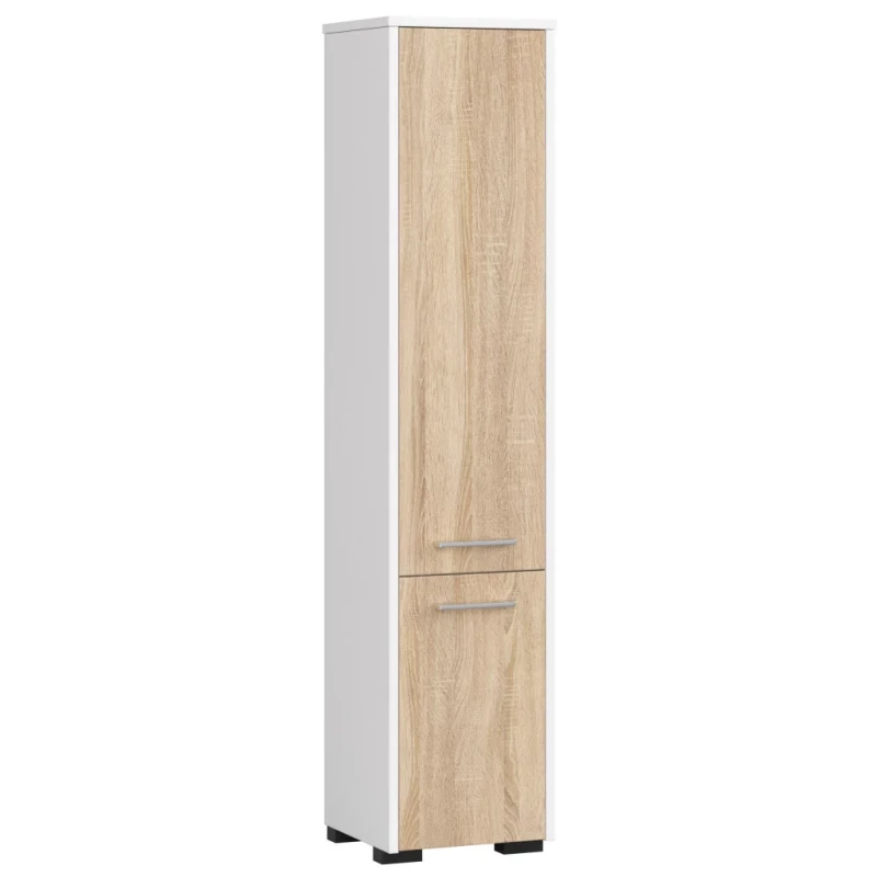 Badezimmerschrank MERALYA - weiß / Sonoma Eiche