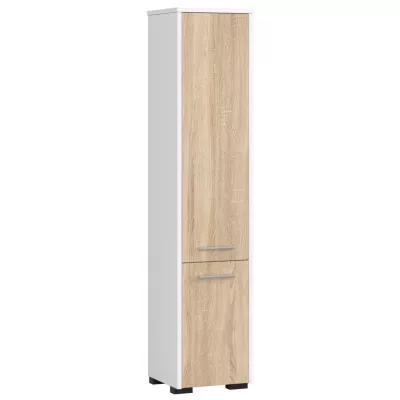 Badezimmerschrank MERALYA - weiß / Sonoma Eiche